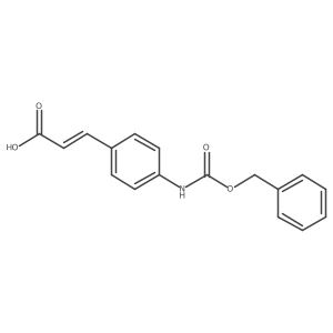 (2E)-3-(4-{[(benzyloxy)carbonyl]amino}phenyl)prop-2-enoic acid结构式