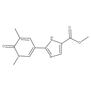 Methyl 2-(1,5-dimethyl-6-oxo-1,6-dihydropyridin-3-yl)-1H-imidazole-5-carboxylate结构式