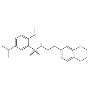 N-[2-(3,4-Dimethoxyphenyl)ethyl]-2-methoxy-5-propan-2-ylbenzenesulfonamide结构式