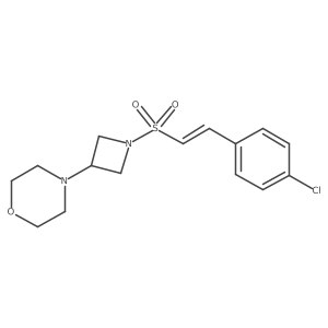 4-{1-[2-(4-Chlorophenyl)ethenesulfonyl]azetidin-3-yl}morpholine结构式