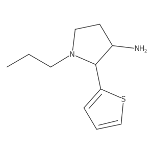 1-Propyl-2-(thiophen-2-yl)pyrrolidin-3-amine结构式