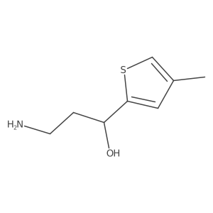 (1R)-3-amino-1-(4-methylthiophen-2-yl)propan-1-ol结构式