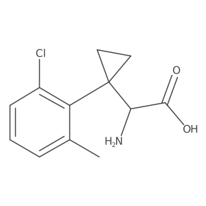 2-Amino-2-[1-(2-chloro-6-methylphenyl)cyclopropyl]acetic acid结构式