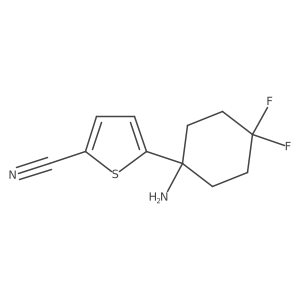 5-(1-Amino-4,4-difluorocyclohexyl)thiophene-2-carbonitrile Structure