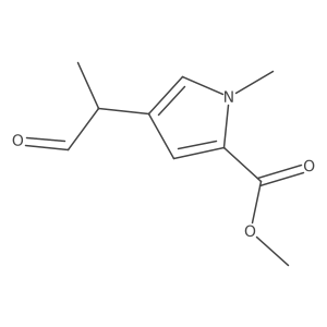 methyl 1-methyl-4-(1-oxopropan-2-yl)-1H-pyrrole-2-carboxylate结构式