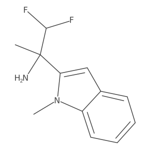 1,1-difluoro-2-(1-methyl-1H-indol-2-yl)propan-2-amine结构式
