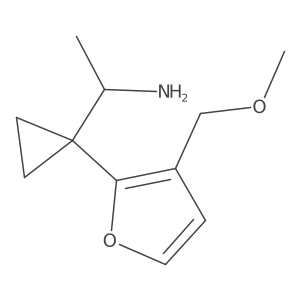 1-{1-[3-(Methoxymethyl)furan-2-yl]cyclopropyl}ethan-1-amine Structure