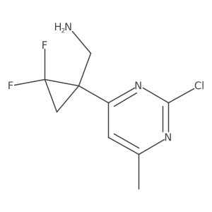 [1-(2-Chloro-6-methylpyrimidin-4-yl)-2,2-difluorocyclopropyl]methanamine结构式