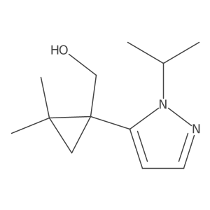 {2,2-dimethyl-1-[1-(propan-2-yl)-1H-pyrazol-5-yl]cyclopropyl}methanol Structure