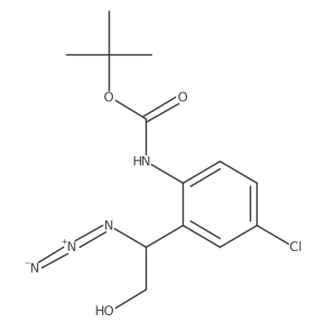 tert-butyl N-[2-(1-azido-2-hydroxyethyl)-4-chlorophenyl]carbamate结构式