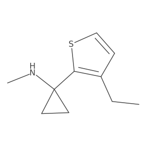 1-(3-ethylthiophen-2-yl)-N-methylcyclopropan-1-amine结构式