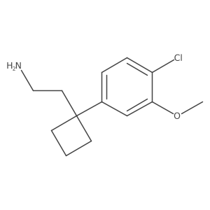 2-[1-(4-Chloro-3-methoxyphenyl)cyclobutyl]ethan-1-amine Structure