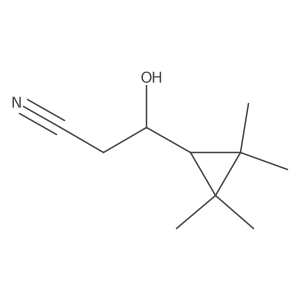 3-Hydroxy-3-(2,2,3,3-tetramethylcyclopropyl)propanenitrile结构式