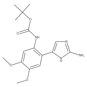 tert-butyl N-[2-(2-amino-1H-imidazol-5-yl)-4,5-dimethoxyphenyl]carbamate Structure