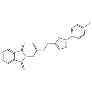 1,3-dioxo-2,3-dihydro-1H-isoindol-2-yl 2-{[5-(4-fluorophenyl)-1,3,4-oxadiazol-2-yl]sulfanyl}acetate Structure