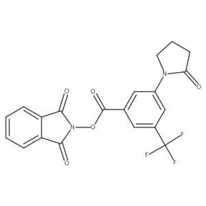 1,3-dioxo-2,3-dihydro-1H-isoindol-2-yl 3-(2-oxopyrrolidin-1-yl)-5-(trifluoromethyl)benzoate结构式
