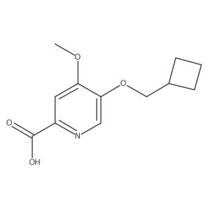 5-(Cyclobutylmethoxy)-4-methoxypicolinic acid Structure