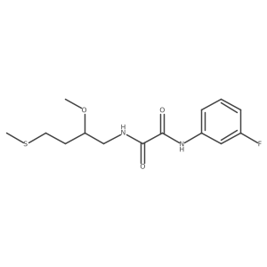 N'-(3-fluorophenyl)-N-[2-methoxy-4-(methylsulfanyl)butyl]ethanediamide Structure