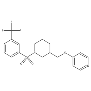 4-({1-[3-(Trifluoromethyl)benzenesulfonyl]piperidin-3-yl}methoxy)pyridine Structure