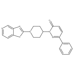 6-Phenyl-2-(1-{[1,3]thiazolo[4,5-c]pyridin-2-yl}piperidin-4-yl)-2,3-dihydropyridazin-3-one Structure