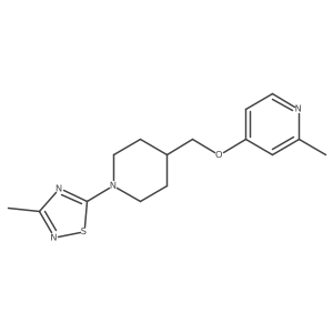 2-Methyl-4-{[1-(3-methyl-1,2,4-thiadiazol-5-yl)piperidin-4-yl]methoxy}pyridine结构式