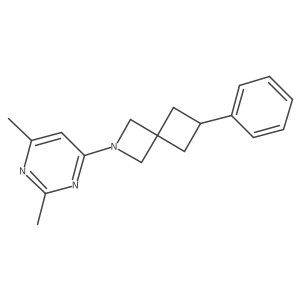 2-(2,6-Dimethylpyrimidin-4-yl)-6-phenyl-2-azaspiro[3.3]heptane结构式