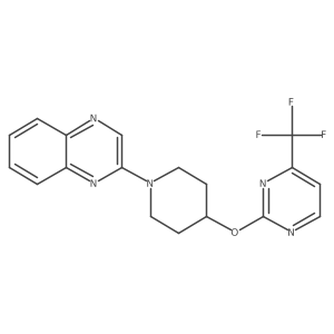 2-(4-{[4-(Trifluoromethyl)pyrimidin-2-yl]oxy}piperidin-1-yl)quinoxaline结构式