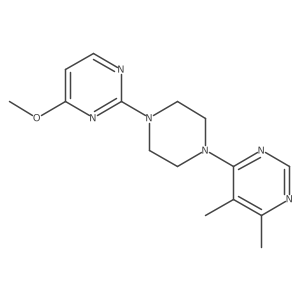 4-[4-(4-Methoxypyrimidin-2-yl)piperazin-1-yl]-5,6-dimethylpyrimidine结构式