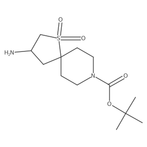 tert-Butyl 3-amino-1-thia-8-azaspiro[4.5]decane-8-carboxylate 1,1-dioxide结构式