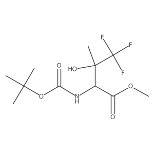 Methyl 2-{[(tert-butoxy)carbonyl]amino}-4,4,4-trifluoro-3-hydroxy-3-methylbutanoate结构式