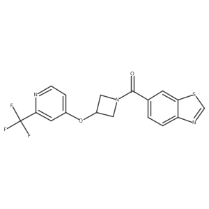 6-(3-{[2-(Trifluoromethyl)pyridin-4-yl]oxy}azetidine-1-carbonyl)-1,3-benzothiazole Structure