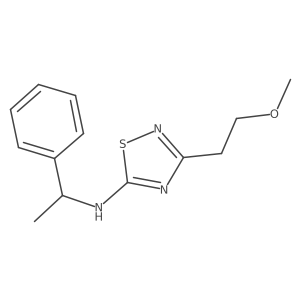 3-(2-methoxyethyl)-N-(1-phenylethyl)-1,2,4-thiadiazol-5-amine Structure
