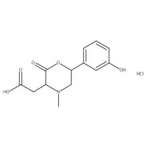 3-(Carboxymethyl)-6-(3-hydroxyphenyl)-4-methyl-2-oxomorpholin-4-ium Chloride; PEMA (phenylephrine maleic acid adduct)结构式