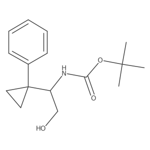 tert-butyl N-[(1S)-2-hydroxy-1-(1-phenylcyclopropyl)ethyl]carbamate结构式