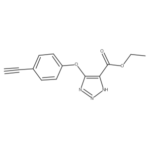 Ethyl 5-(4-ethynylphenoxy)-1H-1,2,3-triazole-4-carboxylate Structure