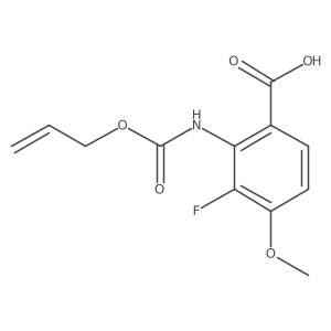 3-Fluoro-4-methoxy-2-{[(prop-2-en-1-yloxy)carbonyl]amino}benzoic acid结构式