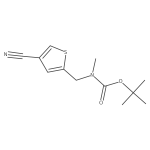 tert-butyl N-[(4-cyanothiophen-2-yl)methyl]-N-methylcarbamate结构式