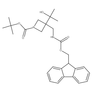 tert-butyl 3-[({[(9H-fluoren-9-yl)methoxy]carbonyl}amino)methyl]-3-(2-hydroxypropan-2-yl)azetidine-1-carboxylate Structure