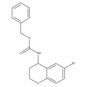 benzyl N-(6-bromo-3,4-dihydro-2H-1-benzothiopyran-4-yl)carbamate Structure