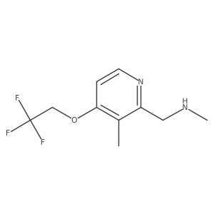 Methyl({[3-methyl-4-(2,2,2-trifluoroethoxy)pyridin-2-yl]methyl})amine结构式