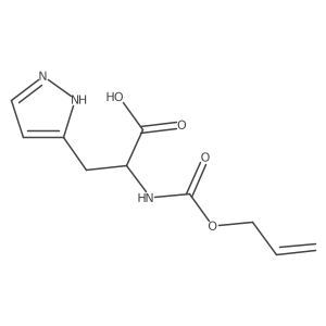 2-{[(prop-2-en-1-yloxy)carbonyl]amino}-3-(1H-pyrazol-3-yl)propanoic acid Structure