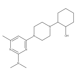 2-{4-[2-(Dimethylamino)-6-methylpyrimidin-4-yl]piperazin-1-yl}cyclohexan-1-ol结构式