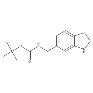 tert-butylN-[(2,3-dihydro-1H-indol-6-yl)methyl]carbamate结构式