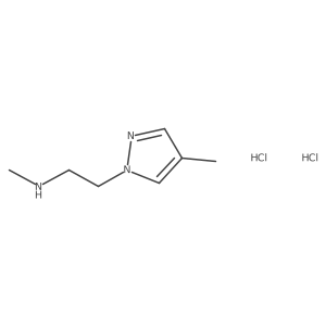 methyl[2-(4-methyl-1H-pyrazol-1-yl)ethyl]amine dihydrochloride结构式
