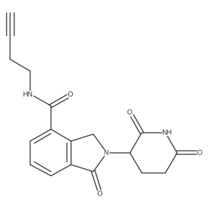 N-but-3-ynyl-2-(2,6-dioxo-3-piperidyl)-1-oxo-isoindoline-4-carboxamide结构式