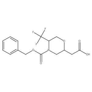 2-{4-[(Benzyloxy)carbonyl]-5-(trifluoromethyl)morpholin-2-yl}acetic acid结构式
