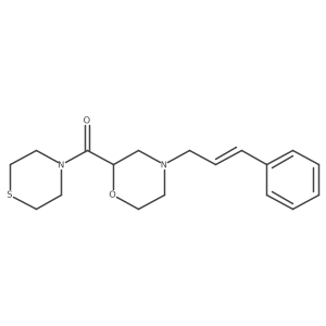 4-[(2E)-3-phenylprop-2-en-1-yl]-2-(thiomorpholine-4-carbonyl)morpholine结构式