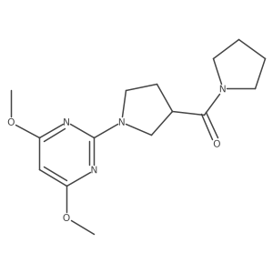 4,6-Dimethoxy-2-[3-(pyrrolidine-1-carbonyl)pyrrolidin-1-yl]pyrimidine Structure
