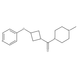 1-Methyl-4-[3-(pyridin-4-yloxy)azetidine-1-carbonyl]piperazine Structure