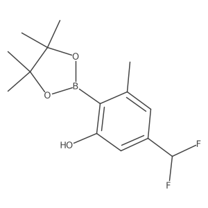 5-(Difluoromethyl)-3-methyl-2-(4,4,5,5-tetramethyl-1,3,2-dioxaborolan-2-yl)phenol Structure